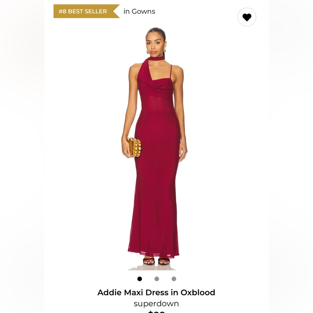 Superdown Addie Maxi Dress Oxblood S